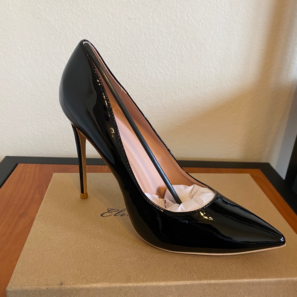 BRAND NEW BLACK STILETTOS SZ 12